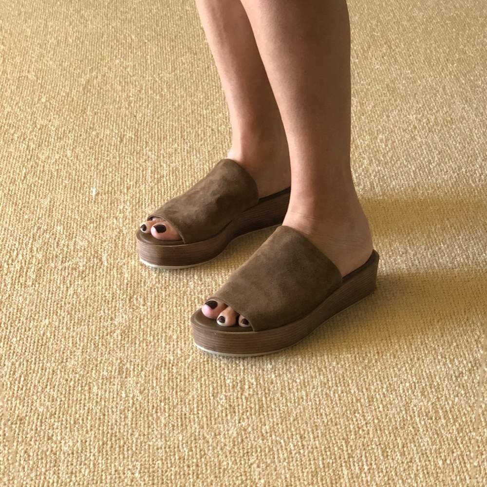 Vince Espadrille Wedge Suede Sandals